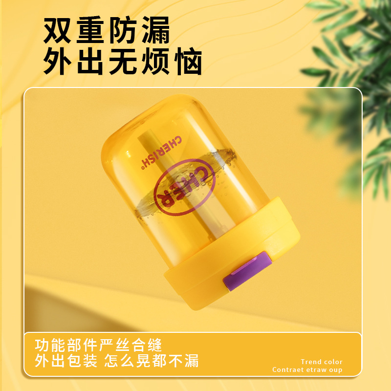 Wholesale of popular double-drink tonk-ton cups with an ins style, high appearance level, space straw cups, mini student portable and easy to use cups Application Scenario