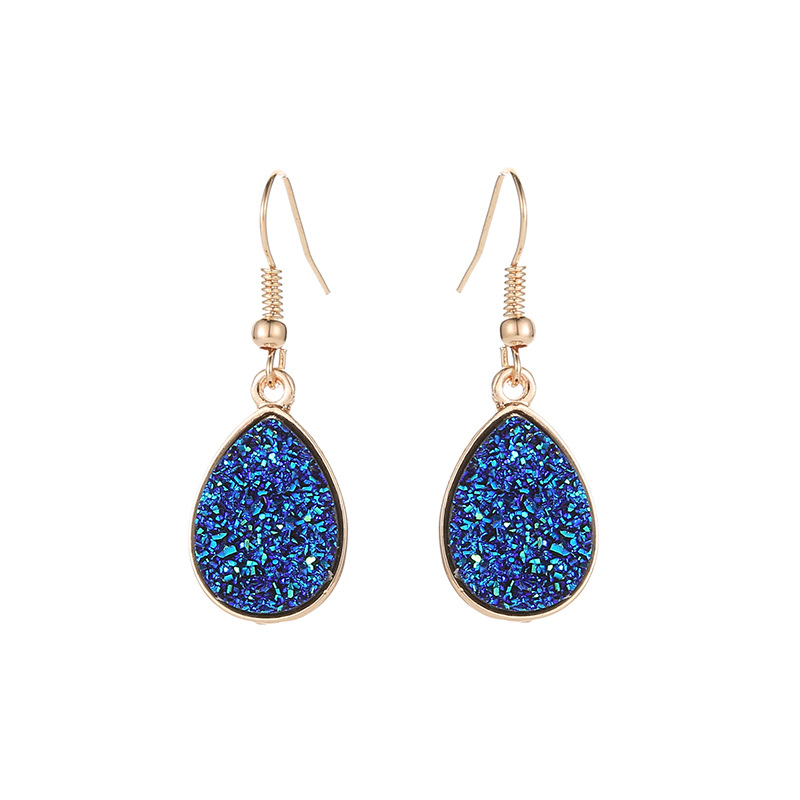 WISH Hot-selling colorful teardrop earrings, women's unique and elegant creative designs, small teardrop stud earrings wholesale Item Picture