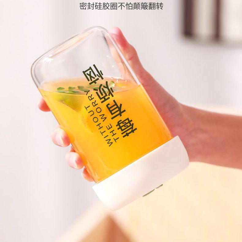 ins High-temperature resistant plastic cup Portable office flower tea cup for women 2023 Simple double-drinking straw cup pp details Picture