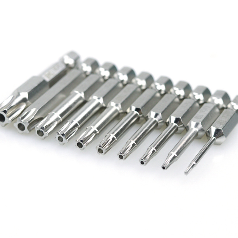 Irregular-shaped screwdriver, five-star screwdriver bit, magnetic electric screwdriver bit, air screwdriver nozzle, multi-functional 1/4 five-pointed star, 50L full figure