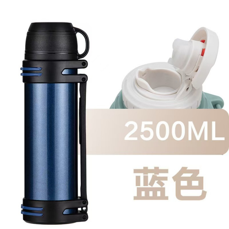 304 stainless steel hot water kettle, car large-capacity outdoor travel kettle, press out water, back strap hot water kettle, insulated cup Specification drawing