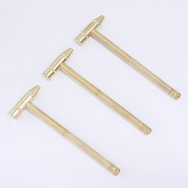 6-in-1 copper-plated hammer, multi-functional hammer, screwdriver, mini copper hammer, household small hammer, small hammer, convenient for daily household use Specification drawing