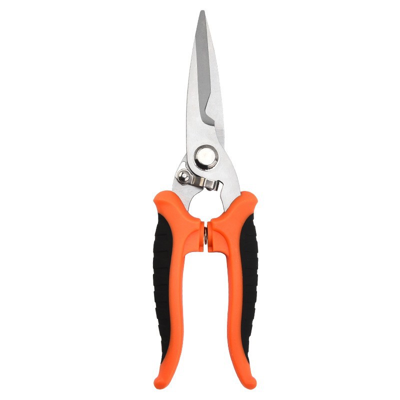 Manufacturer's stainless steel wire trough shears, electrician's professional cable shears, straight head thin iron sheet shears, industrial electronic shears undefined