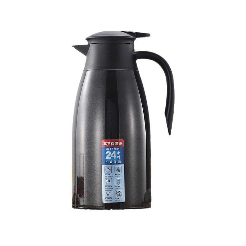 304 stainless steel vacuum restaurant thermos, household European-style coffee pot, large-capacity thermos, welcome pot, logo details Picture