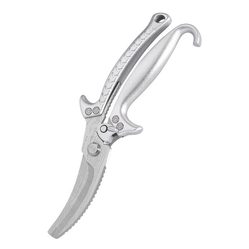 Stainless steel chicken bone scissors for picking walnuts and scraping fish scales, multi-purpose sharp sk5 kitchen bone cutting food scissors Item Picture