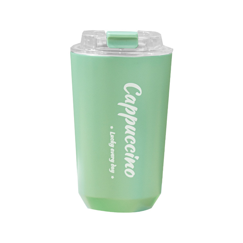 Customized cross-border high-appearation-level double-layer vacuum coffee cups, creative car water cups, portable stainless steel insulated cups for girls Item Picture