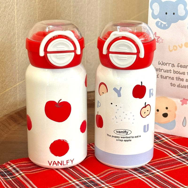 2024 New style of insulated cup on Instagram, high appearance level, simple, cute and portable, a coffee cup for female students to keep warm and cool Specification drawing