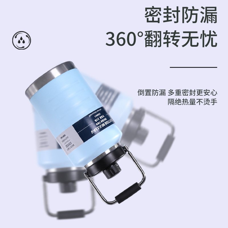 Amazon 304 stainless steel ice bucket, insulated cup, large-capacity hand-held handle, sports water cup, outdoor portable travel kettle Application Scenario