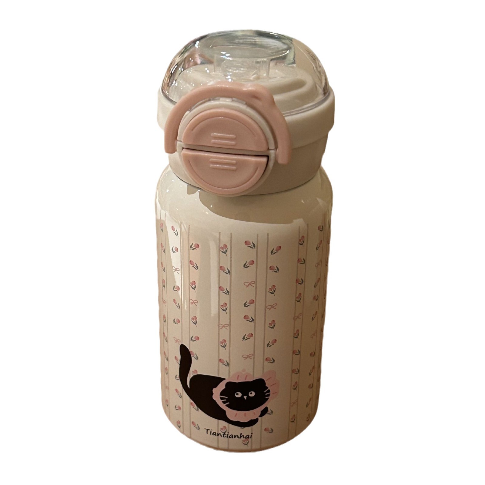 Super cute and adorable Instagram large-capacity girls' new 2024 stainless steel straw high appearance level female student water cup Item Picture