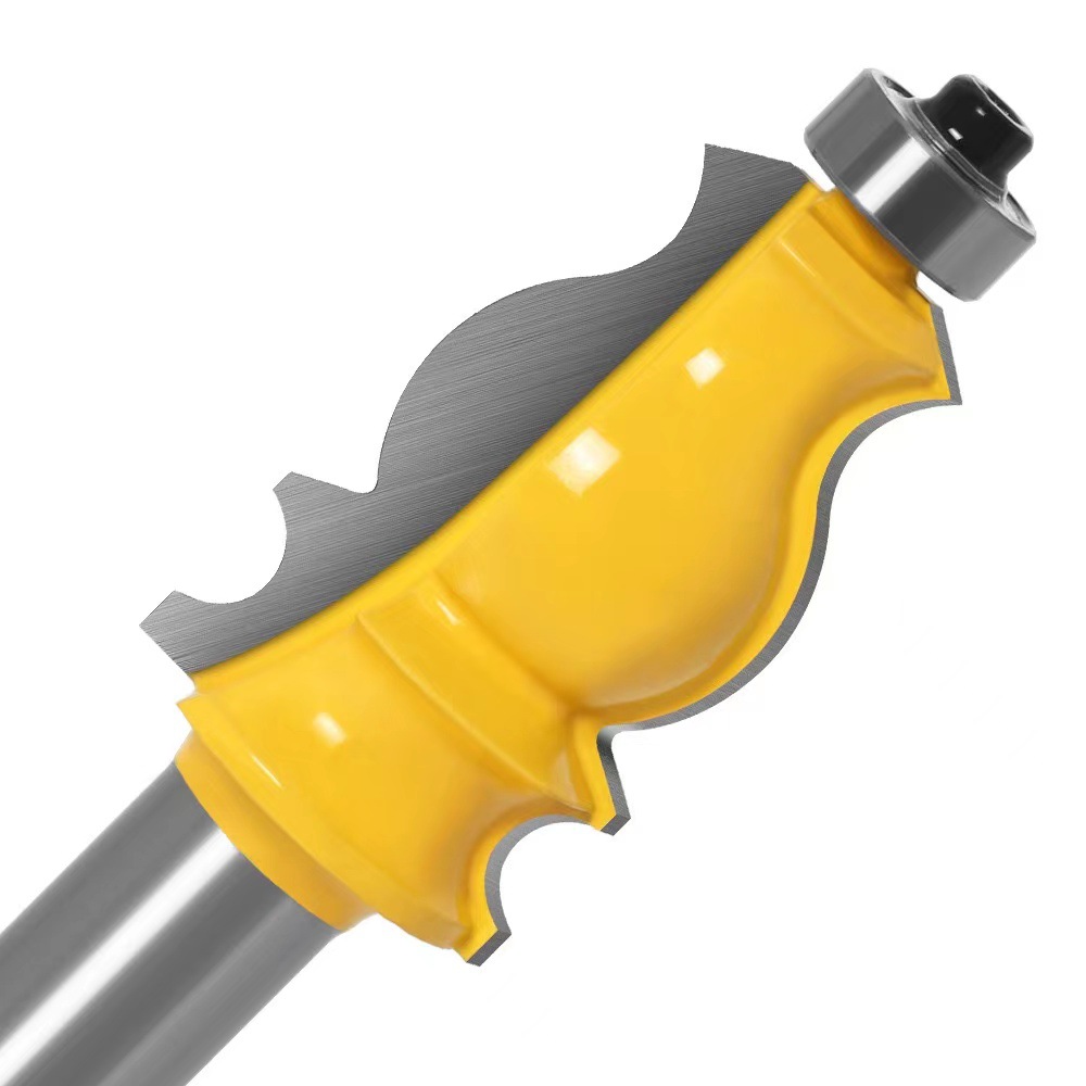 1/2 handle fish-tail handle hard alloy woodworking edge trimming woodworking milling cutter, yellow paint engraving line cutter Item Picture
