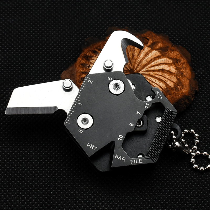 Coin pocket outdoor folding knife, sharp portable pocket pendant, neck key, mini EDC tool, fruit knife undefined