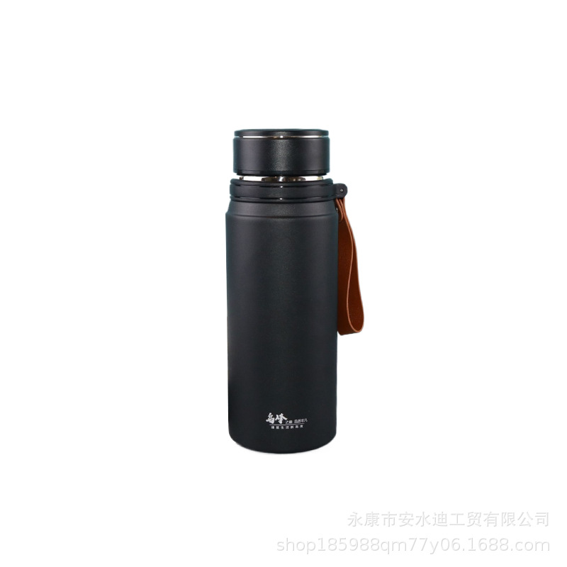 Simple and high-appearance stainless steel insulated cups for men and women, large-capacity vacuum outdoor portable water cups with handles Item Picture