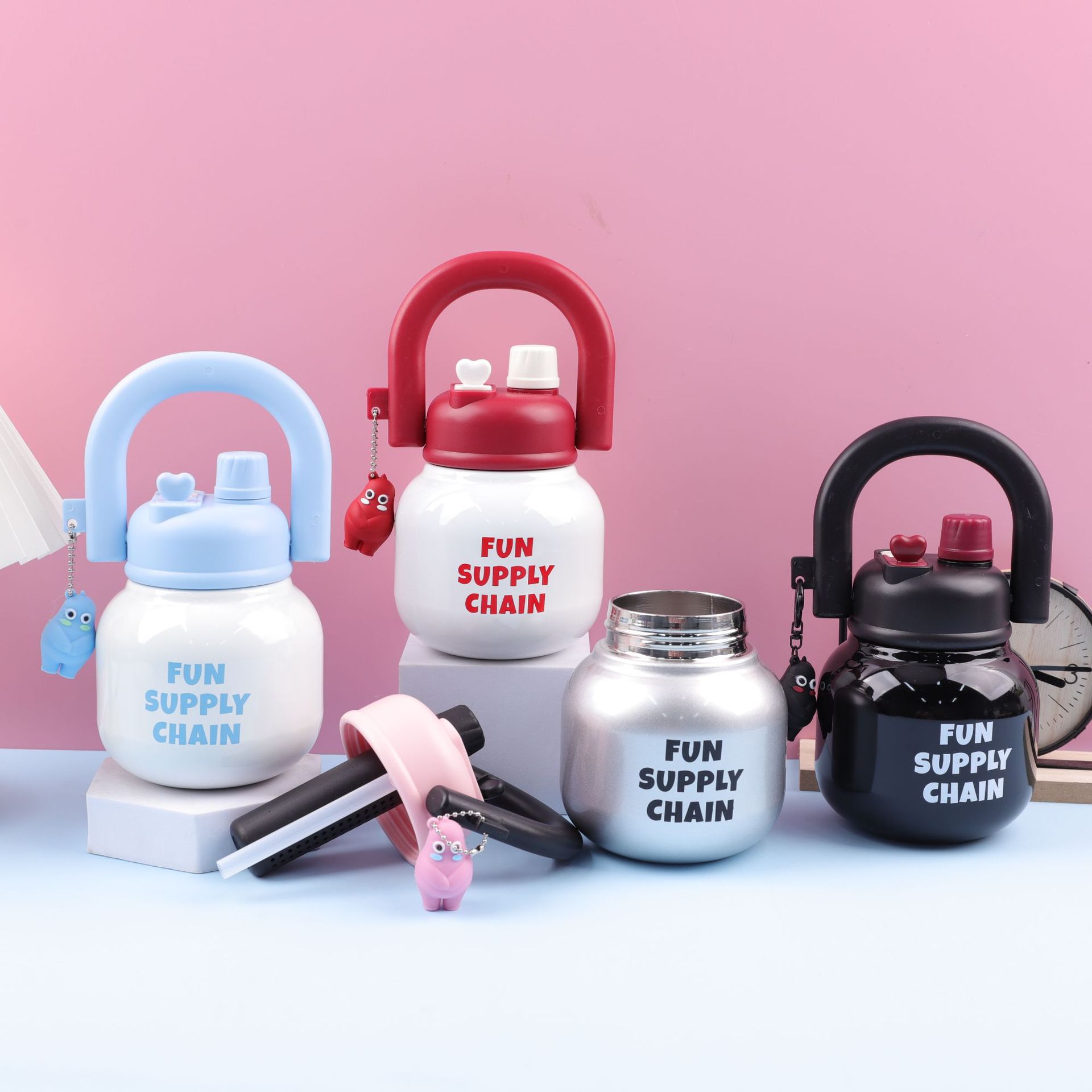 Wholesale of new 316 stainless steel insulated cups with high appearance standards, carrying kettles, large-bellied cups, and large-capacity double drinking cups full figure