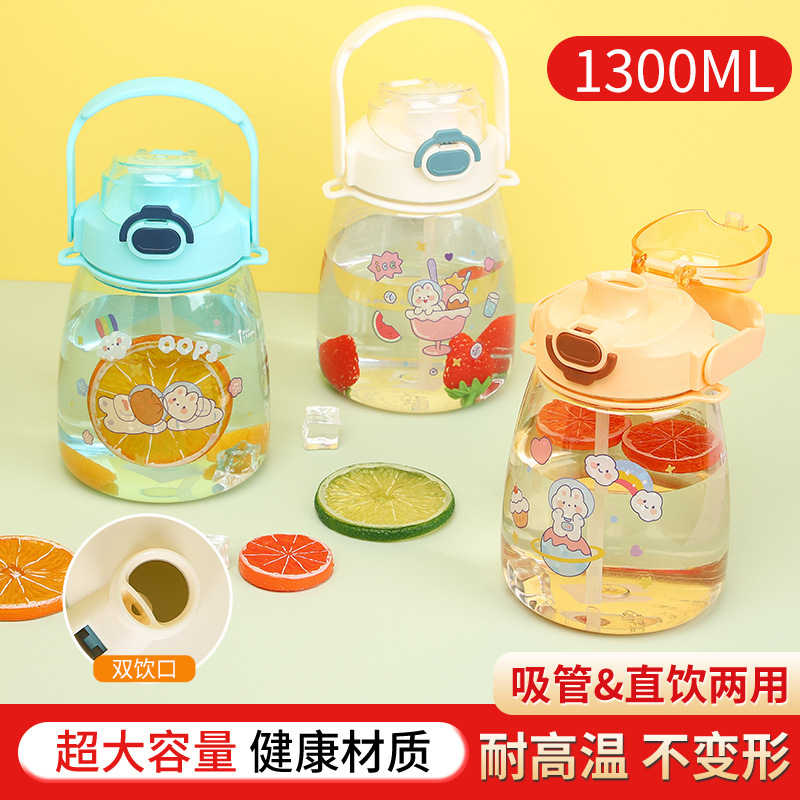 【 Hot-selling Bestseller 】 Popular large-bellied cup for summer girls, high appearance level, convenient for students, large-capacity children's water cup details Picture