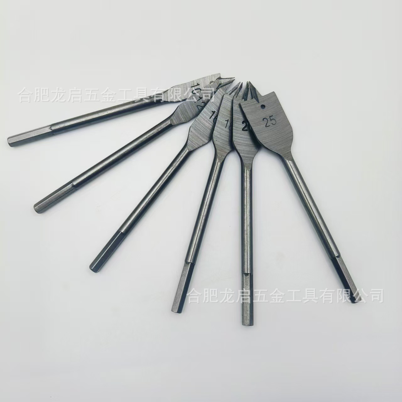 6-piece set of hexagonal handle hanging bag woodworking flat drill set, woodworking drilling and hole opening machine, 10-25mm woodworking drill Application Scenario