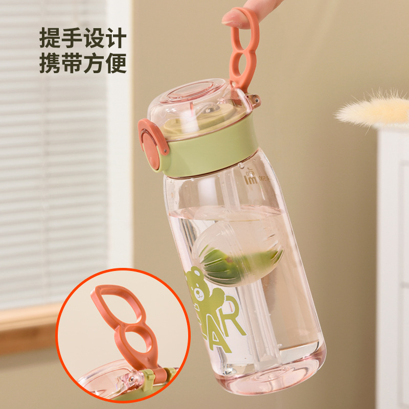 Children's water cups, plastic cups for girls to go to school, portable water bottles, cute straw cups for boys and primary school students in summer Application Scenario
