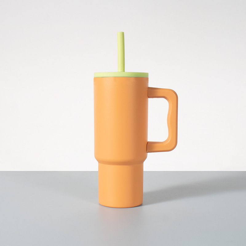 The new high-appeartion-level handle large-capacity portable straw is a cross-border bestseller with a huge ice cup that can keep you warm and cold Specification drawing