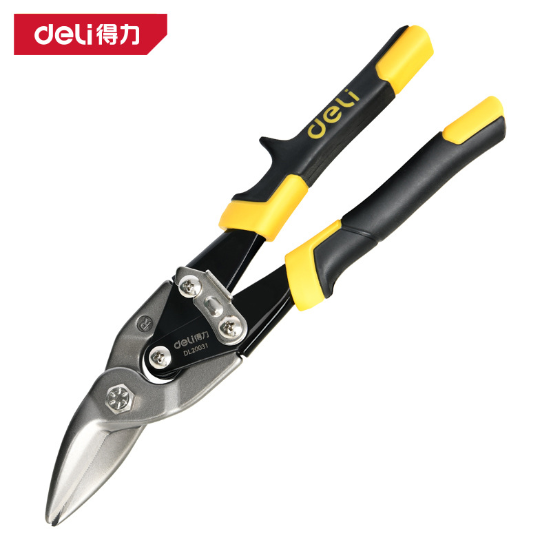 Deli Tools Industrial-grade aviation shears for iron sheets and steel wires, straight cut/left cut/right cut, 10 inches DL20030 1 2 Item Picture