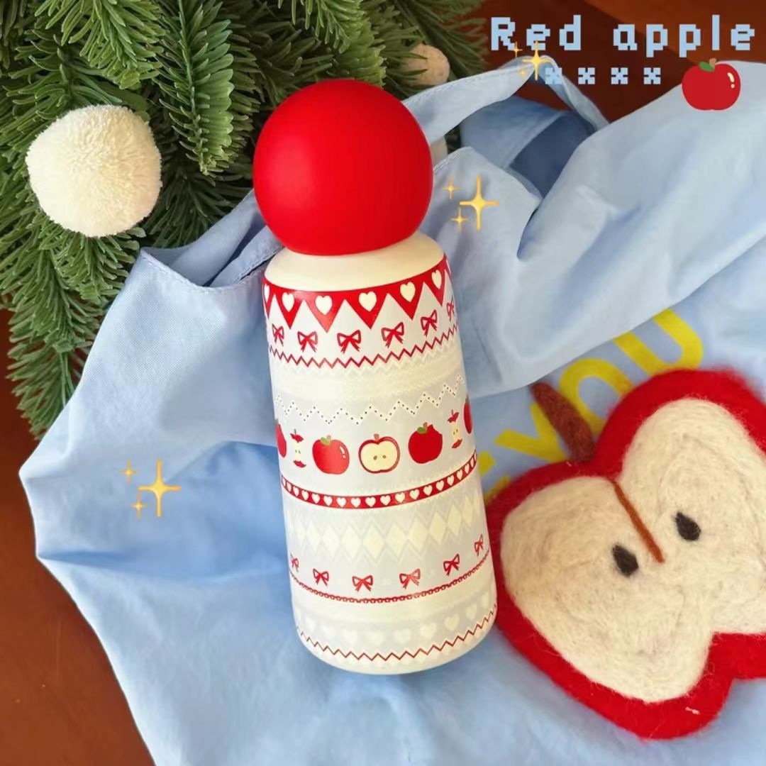Apple Puppy Insulated Cup for Girls, high appearance level, cute and portable, new 316 inner liner, student stainless steel water cup Specification drawing