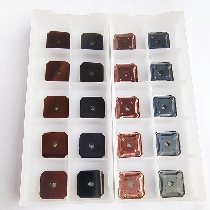 Double-head milling inserts sekn1203 slot type 45-degree stainless steel small square precision milling inserts tungsten steel alloy inserts Specification drawing