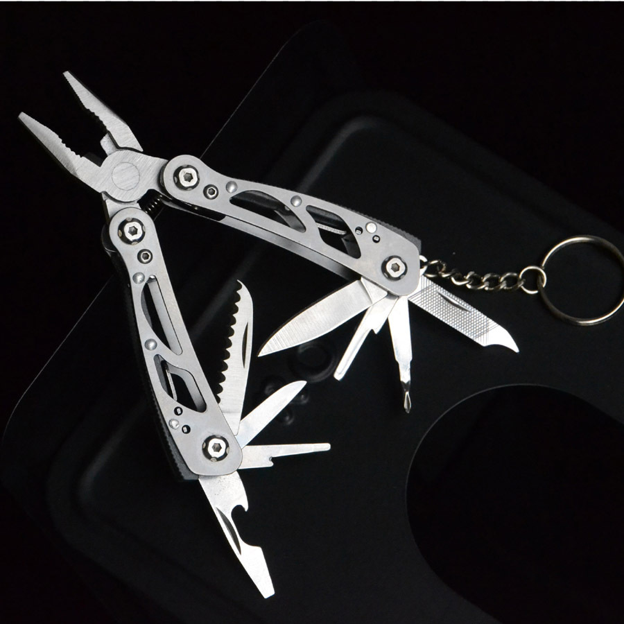 Mini multi-functional knife pliers, outdoor portable combination tool pliers, EDC folding keychain pocket knife pliers undefined