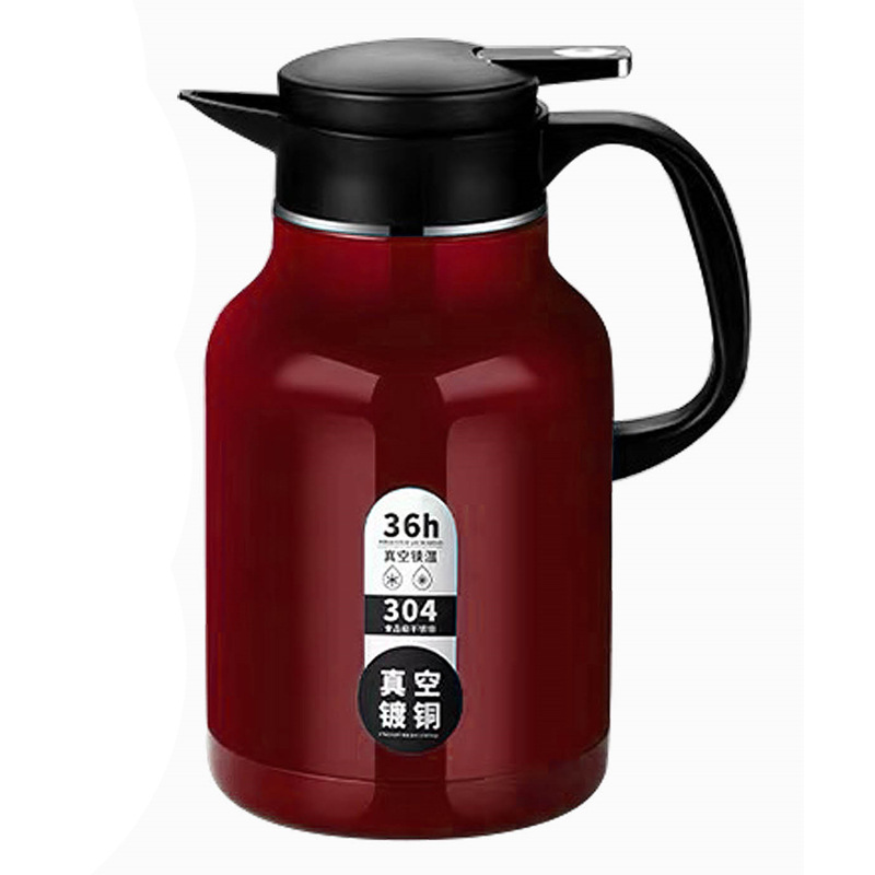 304 stainless steel welcome pot, European coffee pot, double-layer hot water kettle, household thermos, teapot, vacuum insulated pot Item Picture