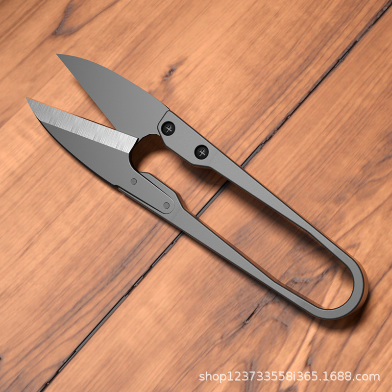 Wholesale of U-shaped scissors for needles and threads, large black yarn shears, small scissors for cutting thread ends in hand cross-stitch, and specialized for clothing undefined