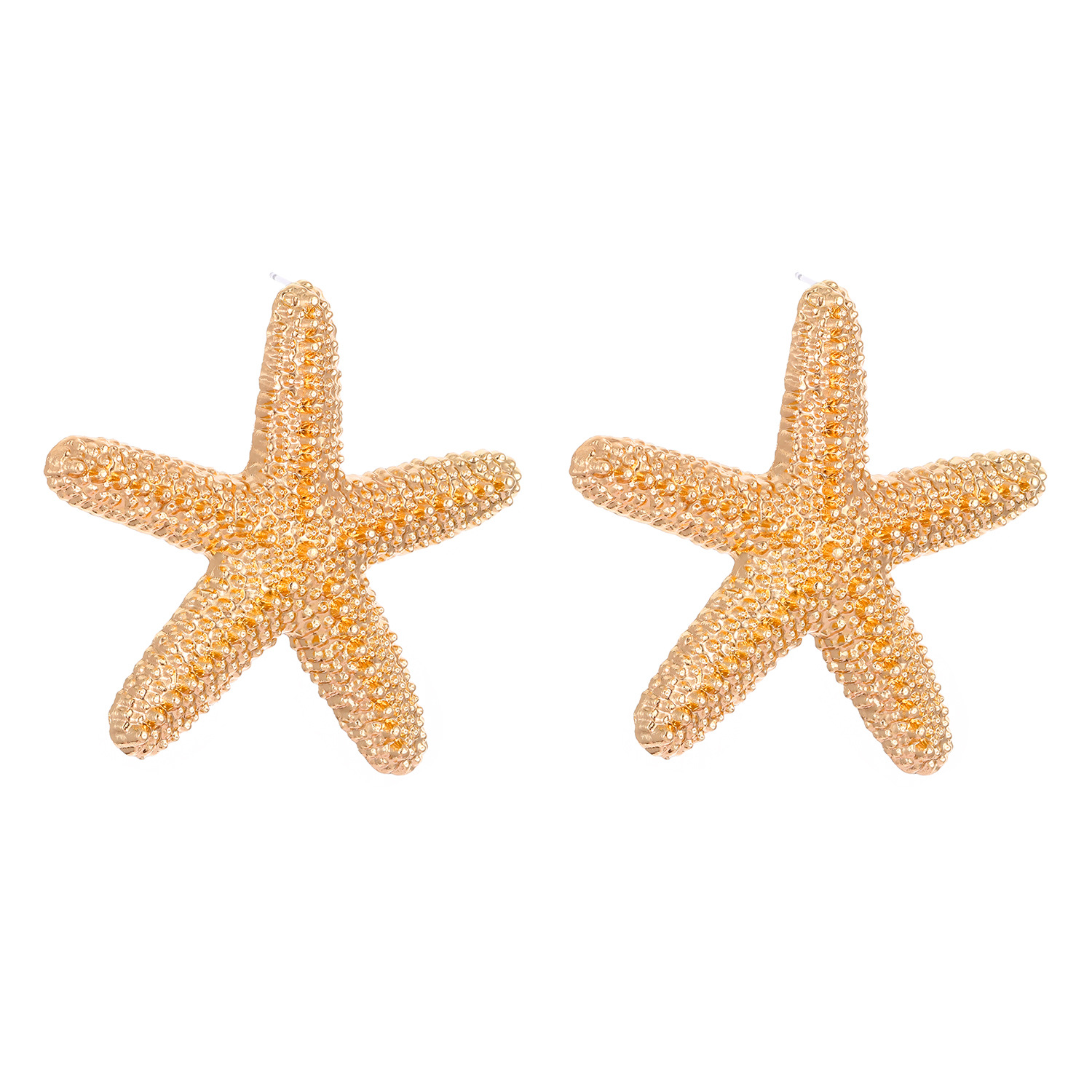 European and American cross-border ocean vacation style personalized starfish stud earrings for women, simple, exaggerated, niche and fashionable star earrings Item Picture