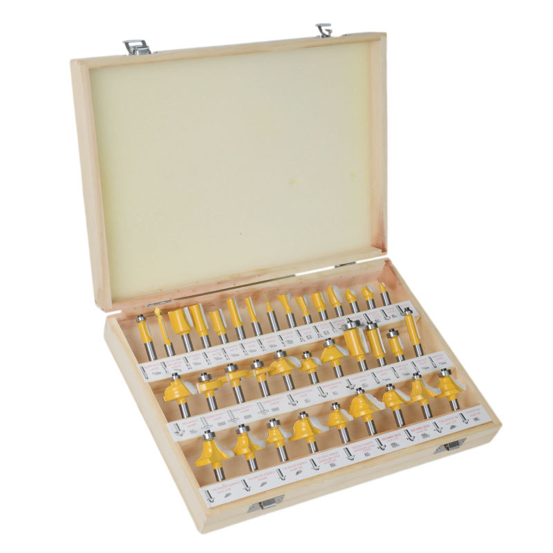 Woodworking milling cutter set, trimming machine, woodworking milling cutter 12-piece set, woodworking alloy slotting milling cutter, flat milling cutter undefined