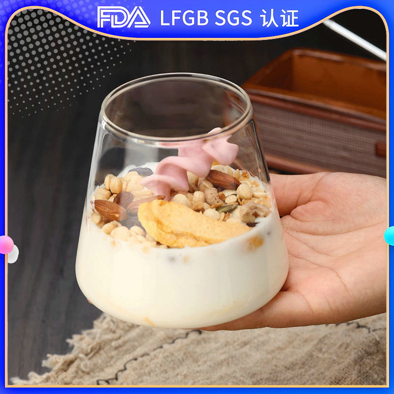 Whisky beer mug, popular breakfast milk cup, Instagram creative Mount Fuji ice cream cup, glass cup full figure