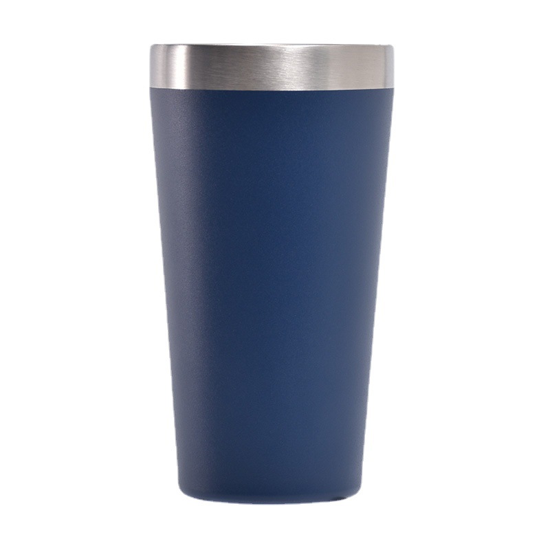 16oz conical beer mug, portable heat and cold preservation ice cup, solid-color stainless steel car cup, conical cup Item Picture