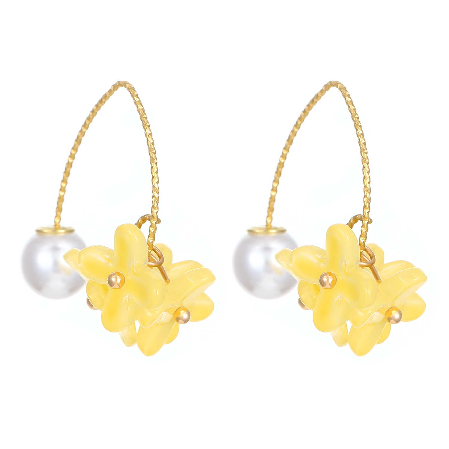 Super Fairy osmanthus pearl earrings for women, sweet and gentle, niche design earrings, gentle and retro, versatile, face-enhancing and slimming earrings Item Picture
