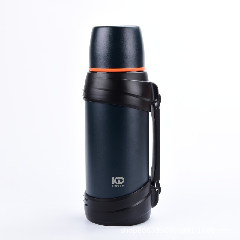 Kuangdi Travel Vacuum Insulated Water bottle, large-capacity portable car water bottle, outdoor sports 304 stainless steel 2000ml Item Picture