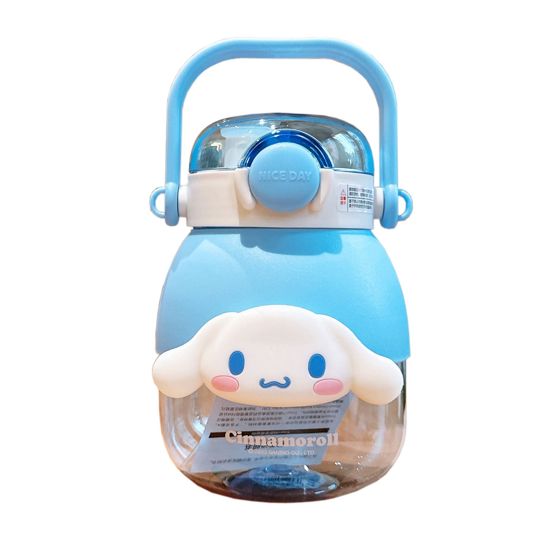 Sanrio official large-bellied cup portable high appearance level student large-capacity female double-drinking tritan plastic straw cup Item Picture