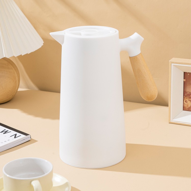 Wholesale gifts of new household thermos flasks, hot water bottles, cold water bottles with wooden handles, large-capacity thermos flasks and coffee POTS full figure