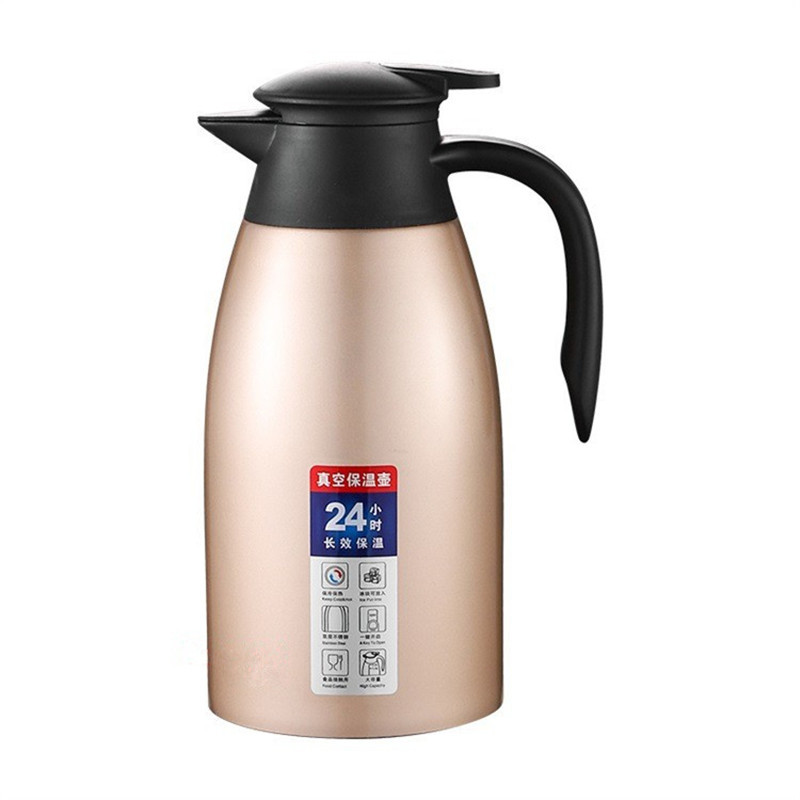 304 stainless steel vacuum restaurant thermos, household European-style coffee pot, large-capacity thermos, welcome pot, logo Specification drawing