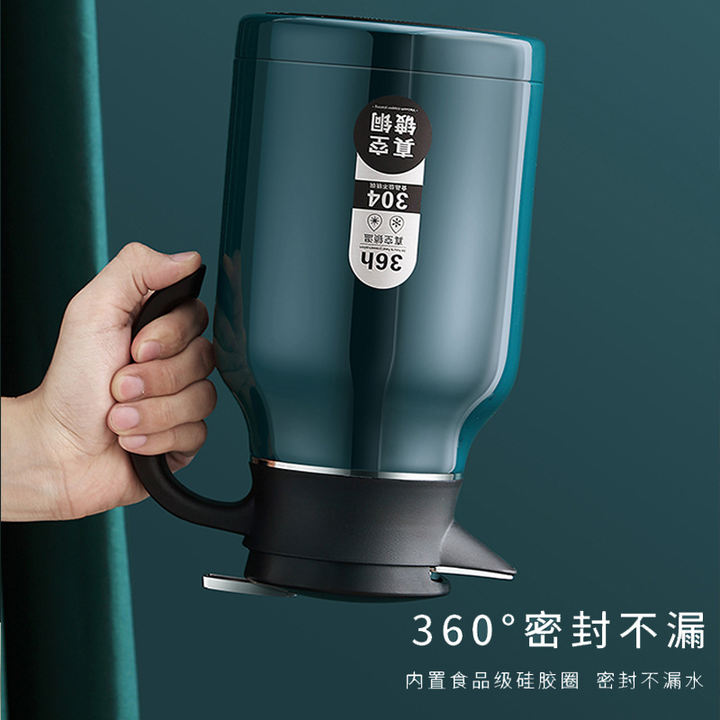 304 stainless steel welcome pot, European coffee pot, double-layer hot water kettle, household thermos, teapot, vacuum insulated pot details Picture