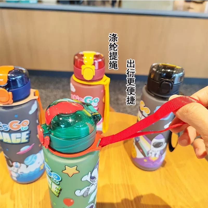 High appearance level cartoon Capibara 700ml plastic cup, portable rope, direct drinking water cup, outdoor sports plastic cup Specification drawing