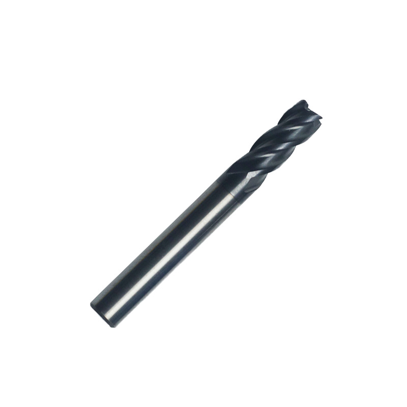 Coated cemented carbide tungsten steel four-edge milling cutter 45-degree Yunbei supply Specification drawing