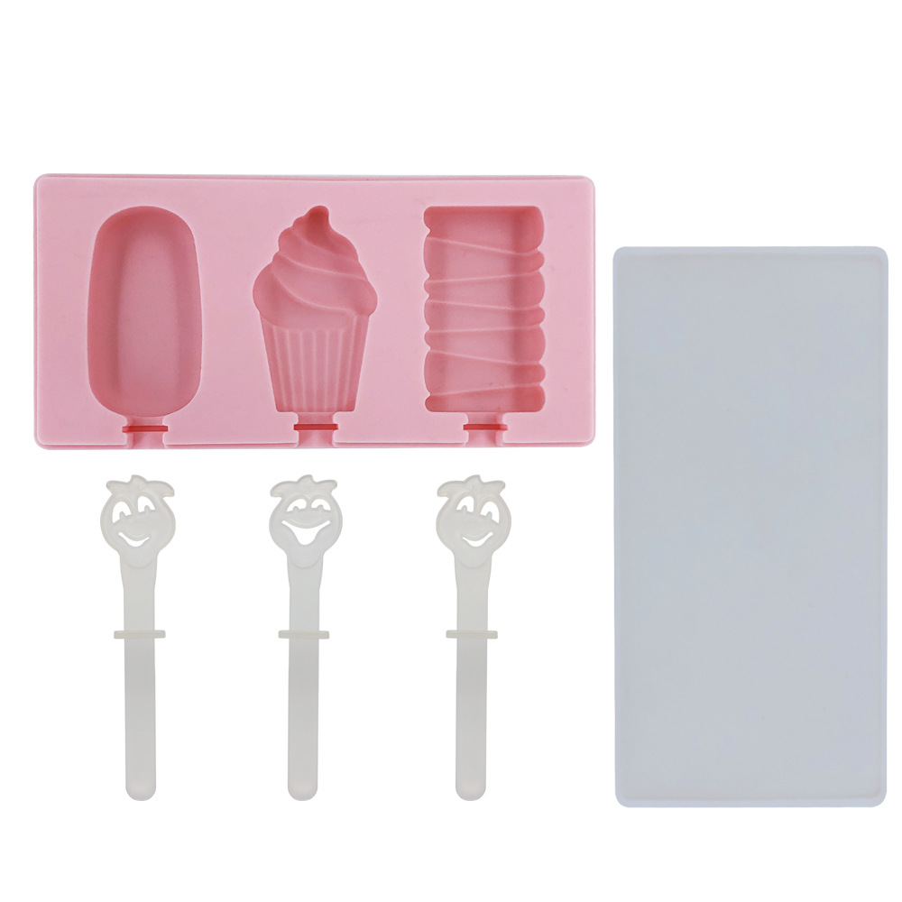 New Amazon fruit Popsicle mold with lid, platinum silicone ice cream mold, diy ice cream mold, cartoon Item Picture