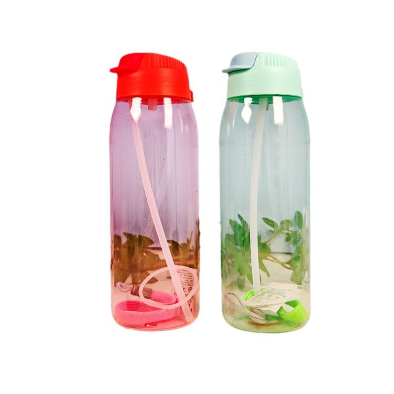 【 Customized 】 Portable cup, water cup, Tea Charm, plastic cup, suitable for sports, leaky design, portable rope for men and women, students Item Picture