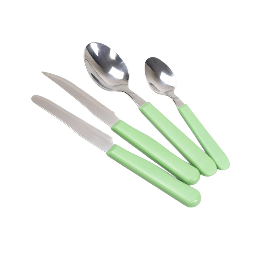 Stainless steel knives, forks and spoons, Western tableware, steak knives and forks, dessert spoons, hotel household spoons and knives, popular restaurant spoons and knives Item Picture