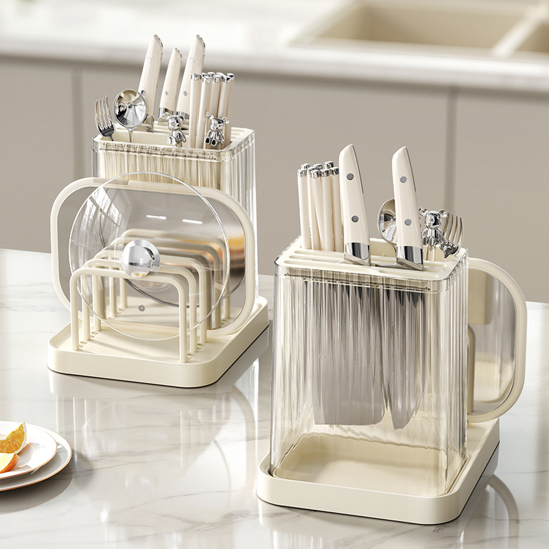 【 Liangshe Original 】 Kitchen knife rack, chopping board rack, multi-functional storage rack, household chopsticks and knives integrated storage rack details Picture