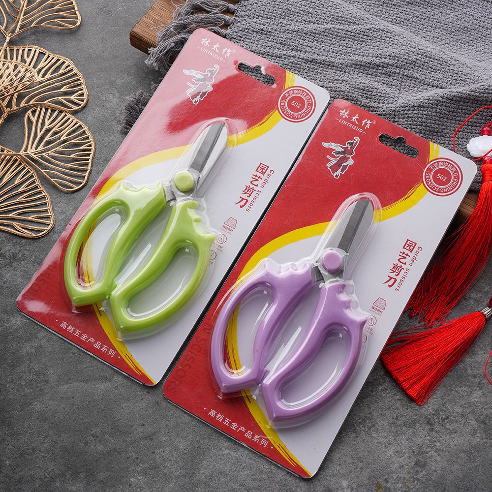 Lin Taizuo brand's ultra-high-end custom hard card stainless steel flower art scissors, garden pruning, grafting and flower branch scissors Specification drawing