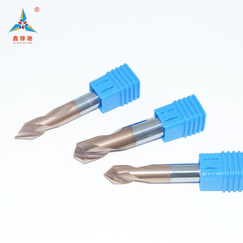 Fengchi 90° Steel and aluminum universal hard alloy fixed-point drilling, tungsten steel CNC chamfering drilling, CNC coated drilling Specification drawing