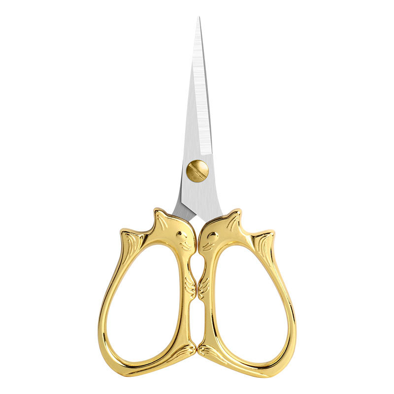 Lin Taizuo embroidery small scissors, student stationery, office special multi-functional scissors, retro scissors, handmade window decorations, paper-cutting Item Picture