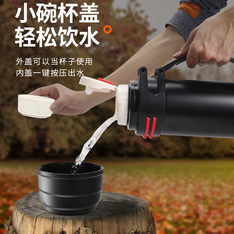 Wholesale of large capacity thermos flasks, outdoor portable car travel warm water, 316 stainless steel thermos water bottles details Picture