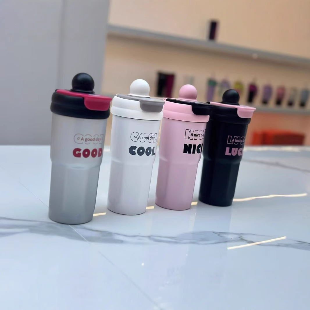 ins style high appearance level portable insulated cup, stainless steel 316 water cup for girls and students, insulated tea water straw cup details Picture