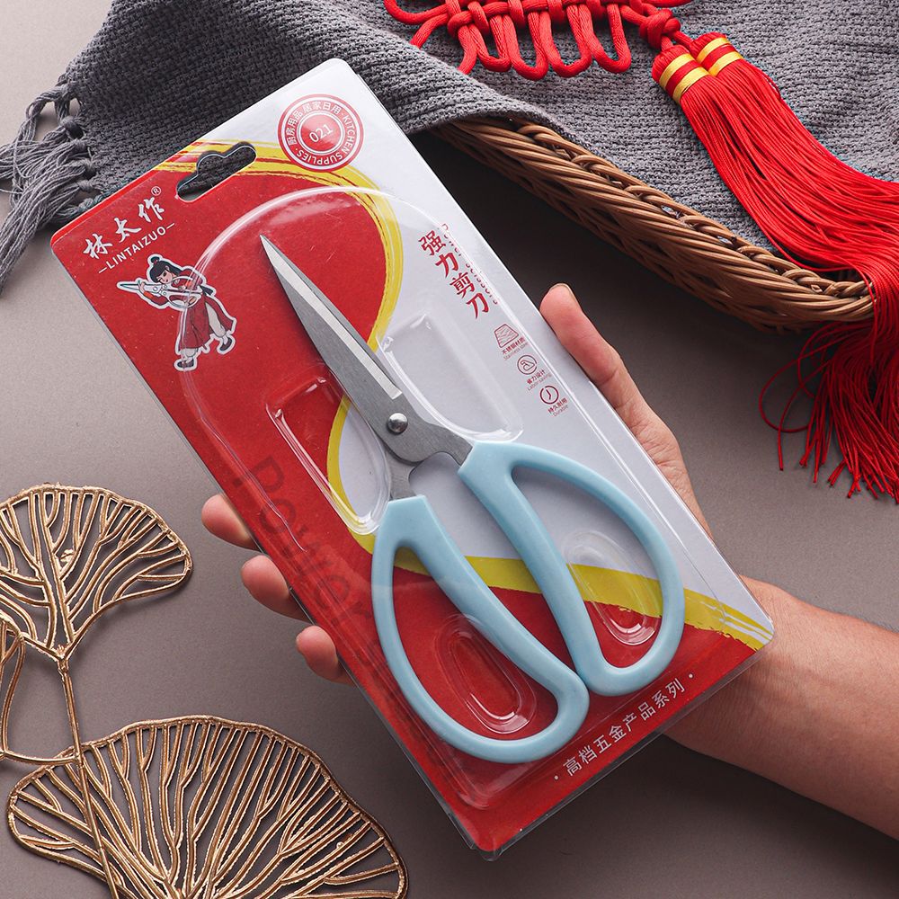 Lin Taizuo brand's ultra-high-end custom hard card stainless steel household scissors, office paper-cutting, and handcrafted large scissors Application Scenario