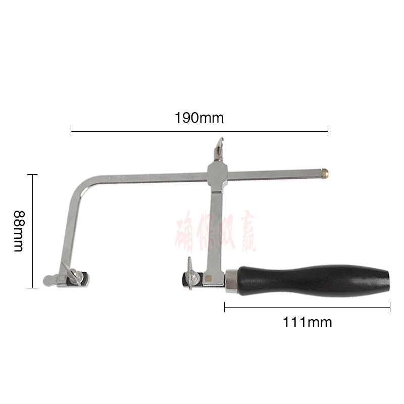 Black-handled movable saw bow, adjustable movable saw, U-shaped wire saw, handsaw, wood jewelry cutting and gold engraving tools details Picture